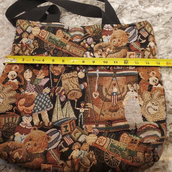 Handmade Elaine Of California Vintage Tapestry Tote Bag Childrens Hook and Loop - Picture 6 of 9